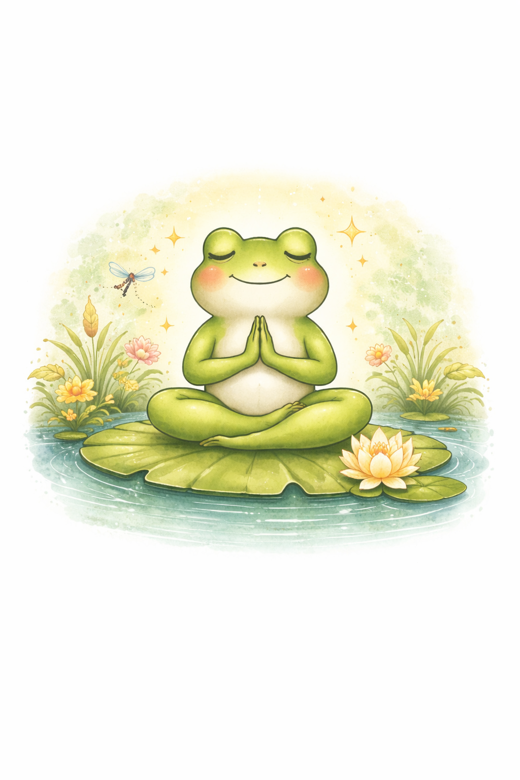 Yoga Frog ā Lotus Pose (Printable Download)