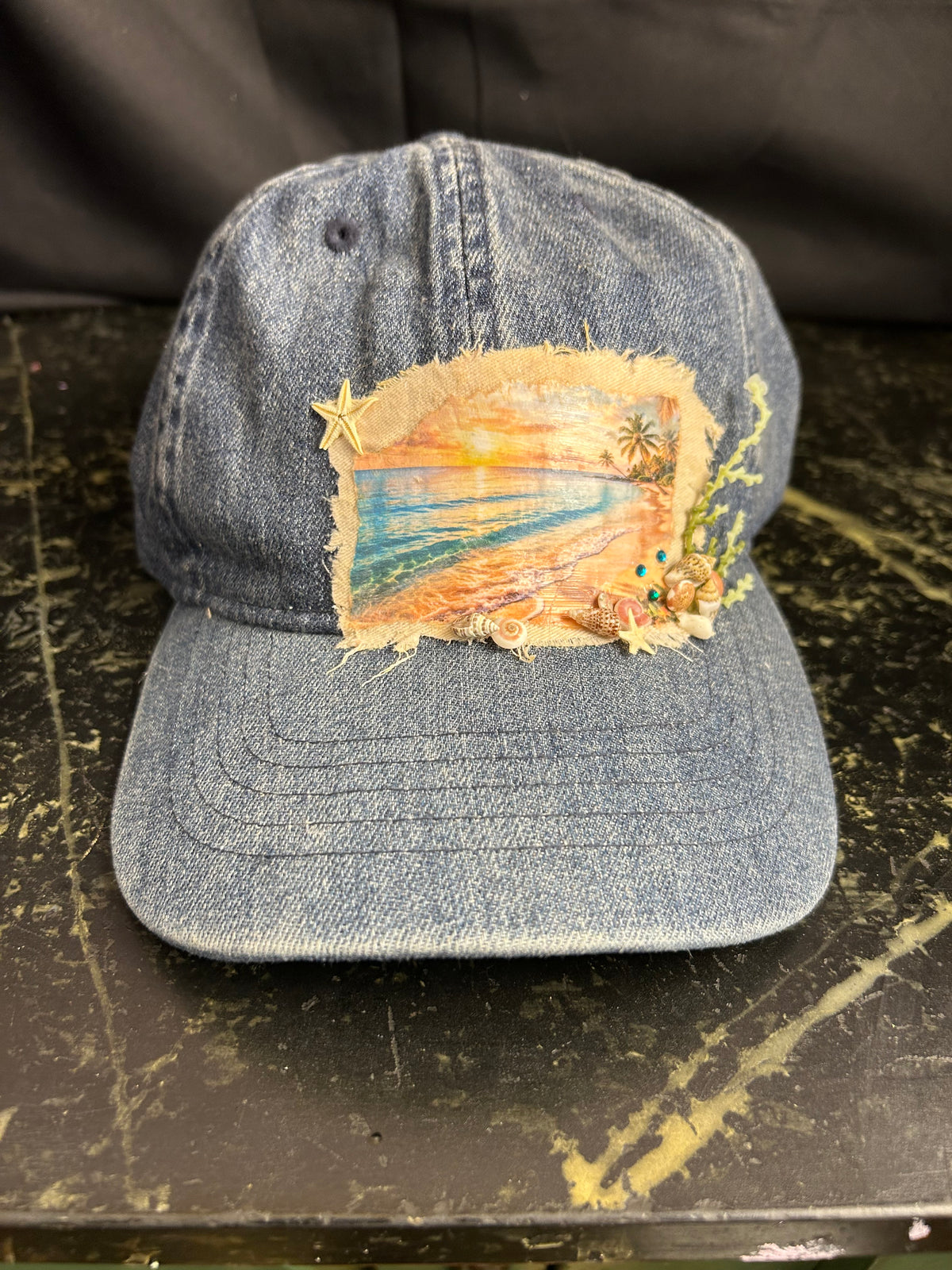 Sea Glass Sunset – Handmade Coastal Hat