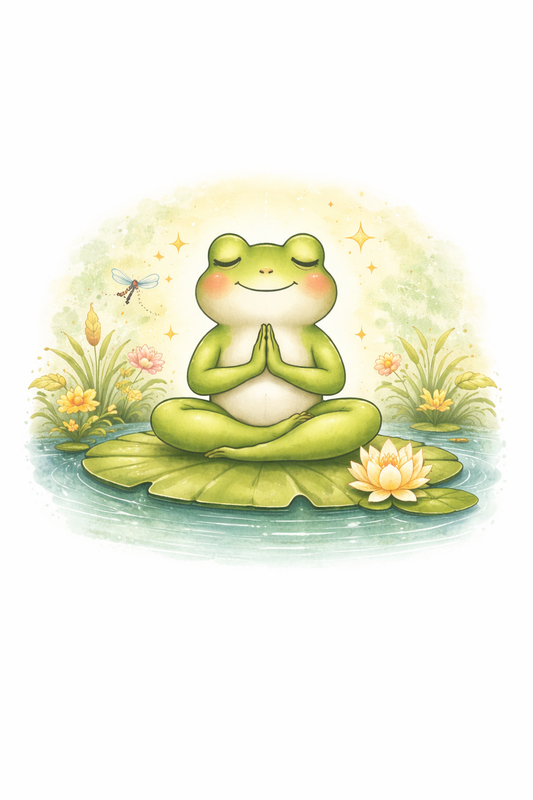 Yoga Frog – Lotus Pose (Printable Download)