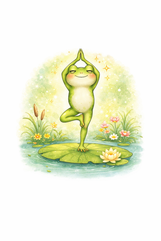 Yoga Frogs-Tree Pose (Printable Download)