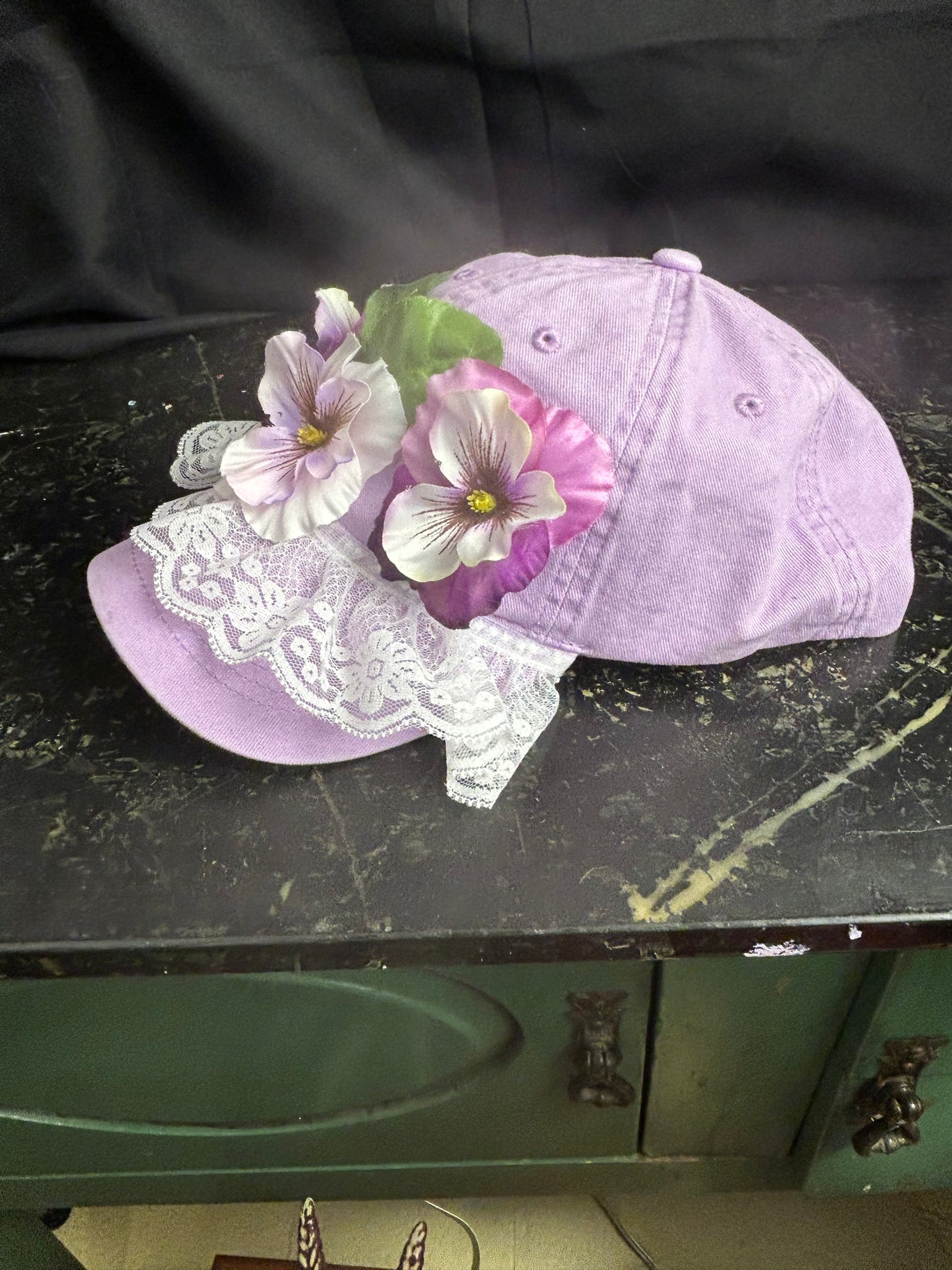 Purple & Pansy Perfection - Handmade Floral Hat